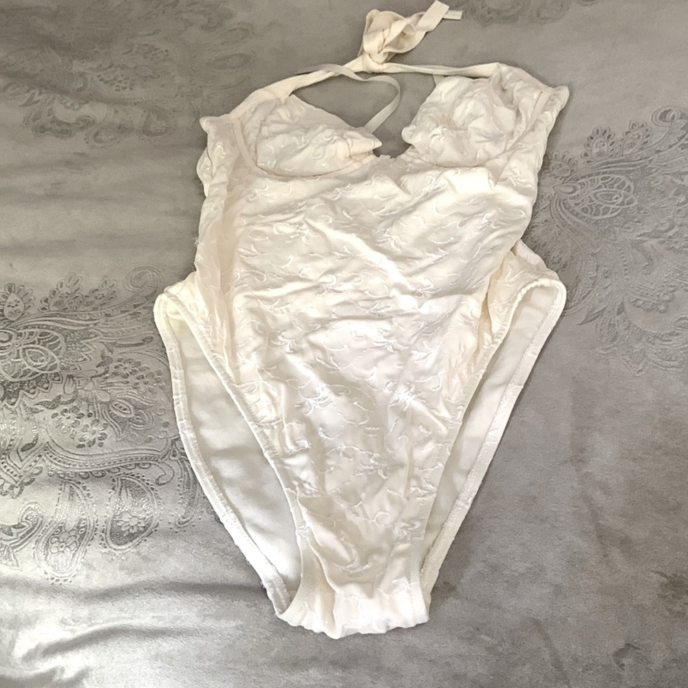 Vintage 80’s corset style halter swimsuit